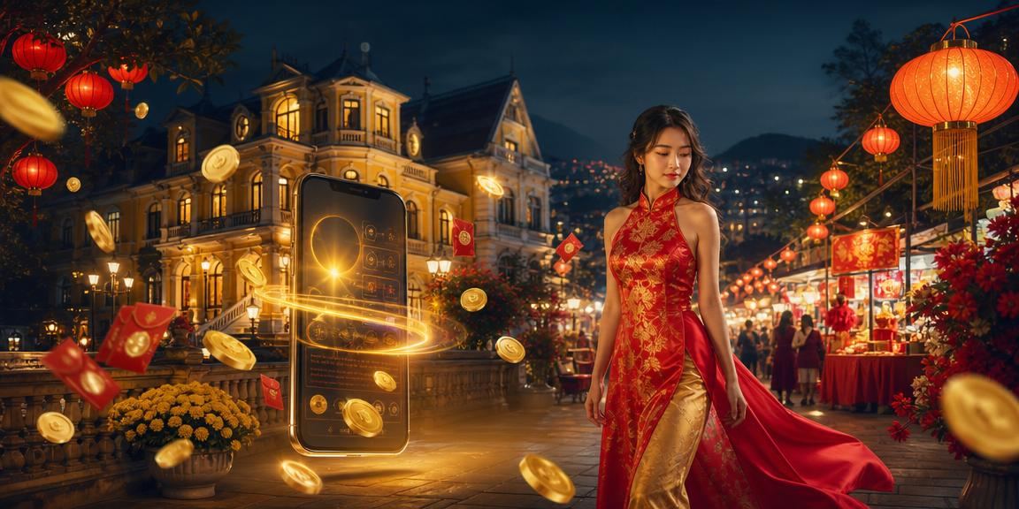Khung cảnh chợ đêm Đà Lạt với phong bao lì xì
